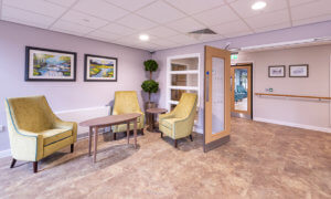 Seating area at Plas yr Ywen Extra Care