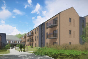 Computer generated image of new development in Welshpool